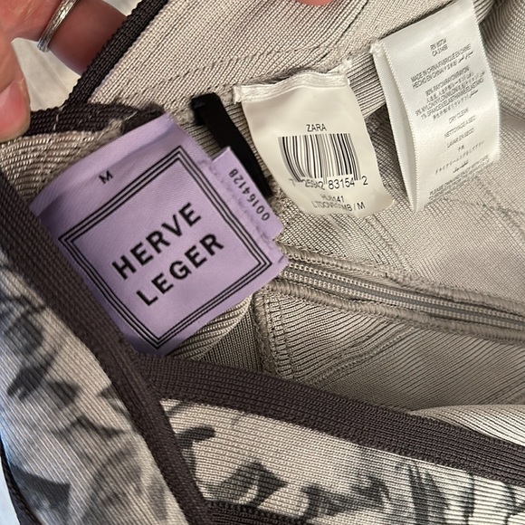 Herve Leger Zara Floral Bandage dress 👗 size Medium ❤️ HL - Picture 13 of 14